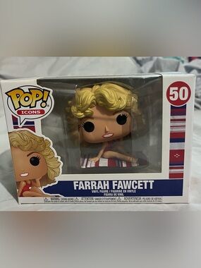 Funko Farrah Fawcett Blonde Pop! Vinyl Figure with Red & Blue Accents